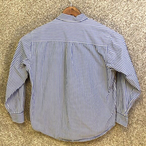 Lyle & Scott button up Blue White Striped shirt size L - Picture 4 of 10